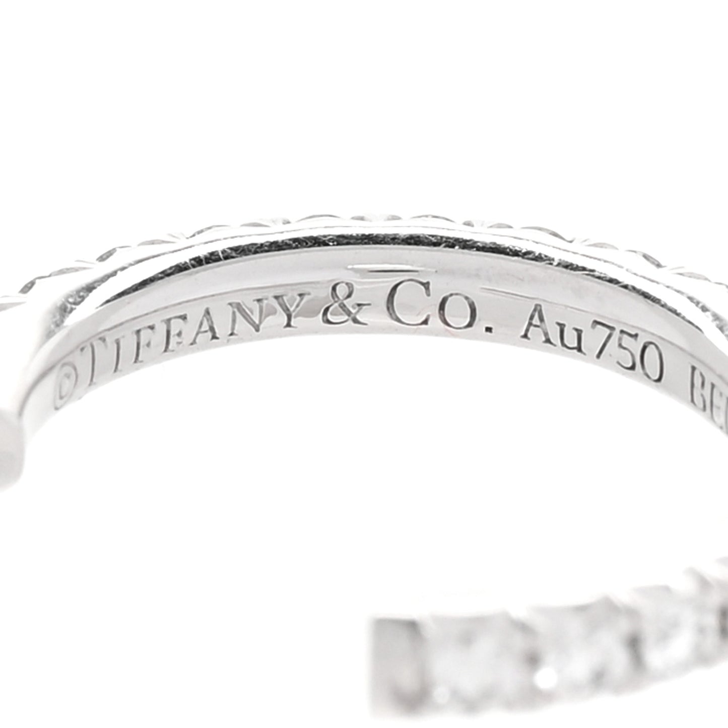 18K White Gold Diamond Small Metro Hoop Earrings