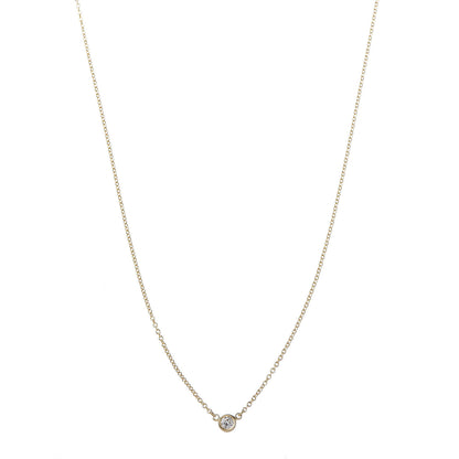 Tiffany 18K Yellow Gold Diamond .07ct Elsa Peretti Diamonds by the Yard Pendant Necklace 1 of 6