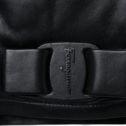 Salvatore Ferragamo Calfskin Mini Viva Bow Shoulder Bag Black 12 of 12