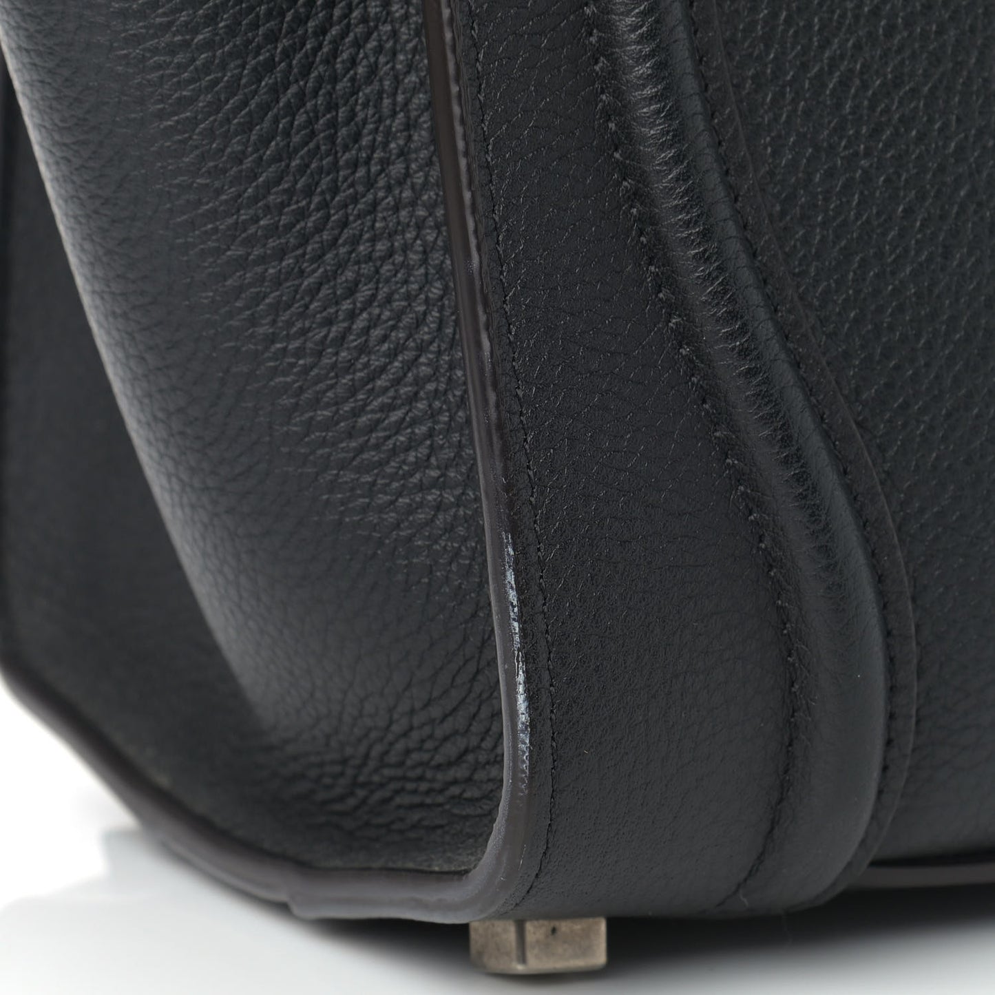 Drummed Calfskin Micro Luggage Black