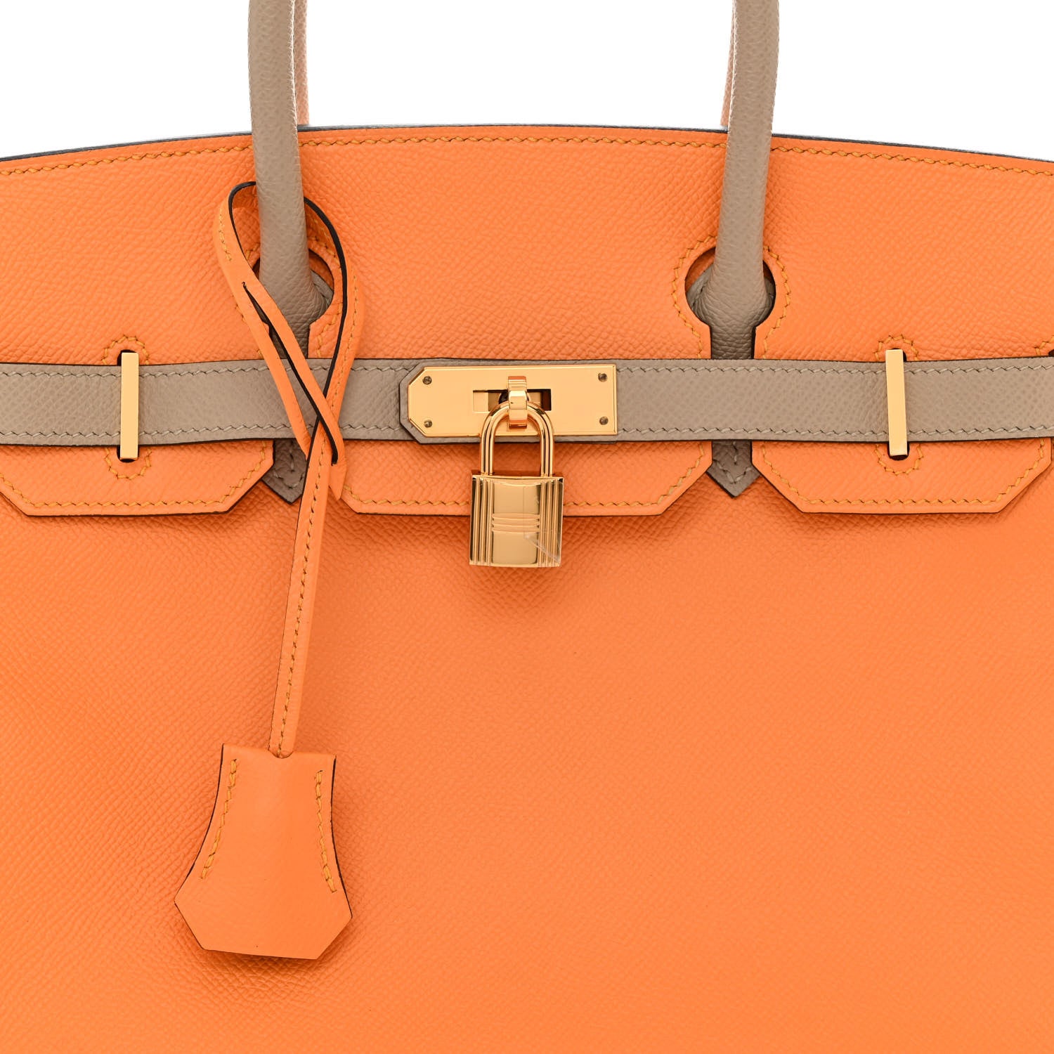 Hermes Epsom Horseshoe Birkin 30 Jaune D'or Trench 8 of 12