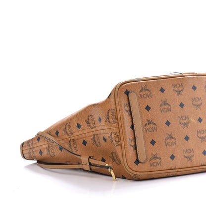 MCM Visetos Medium Liz Reversible Shopper Tote Cognac 6 of 24