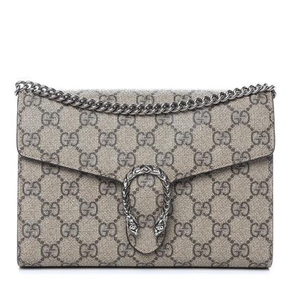Gucci GG Supreme Monogram Mini Dionysus Chain Wallet Beige Taupe 1 of 11