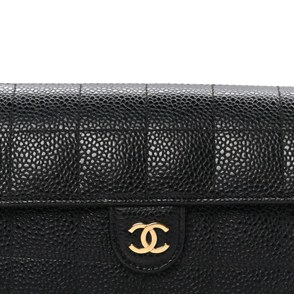 Chanel Caviar Chocolate Bar Quilted Flap Waist Belt Bag 90 36 75 30 Black 8 of 10