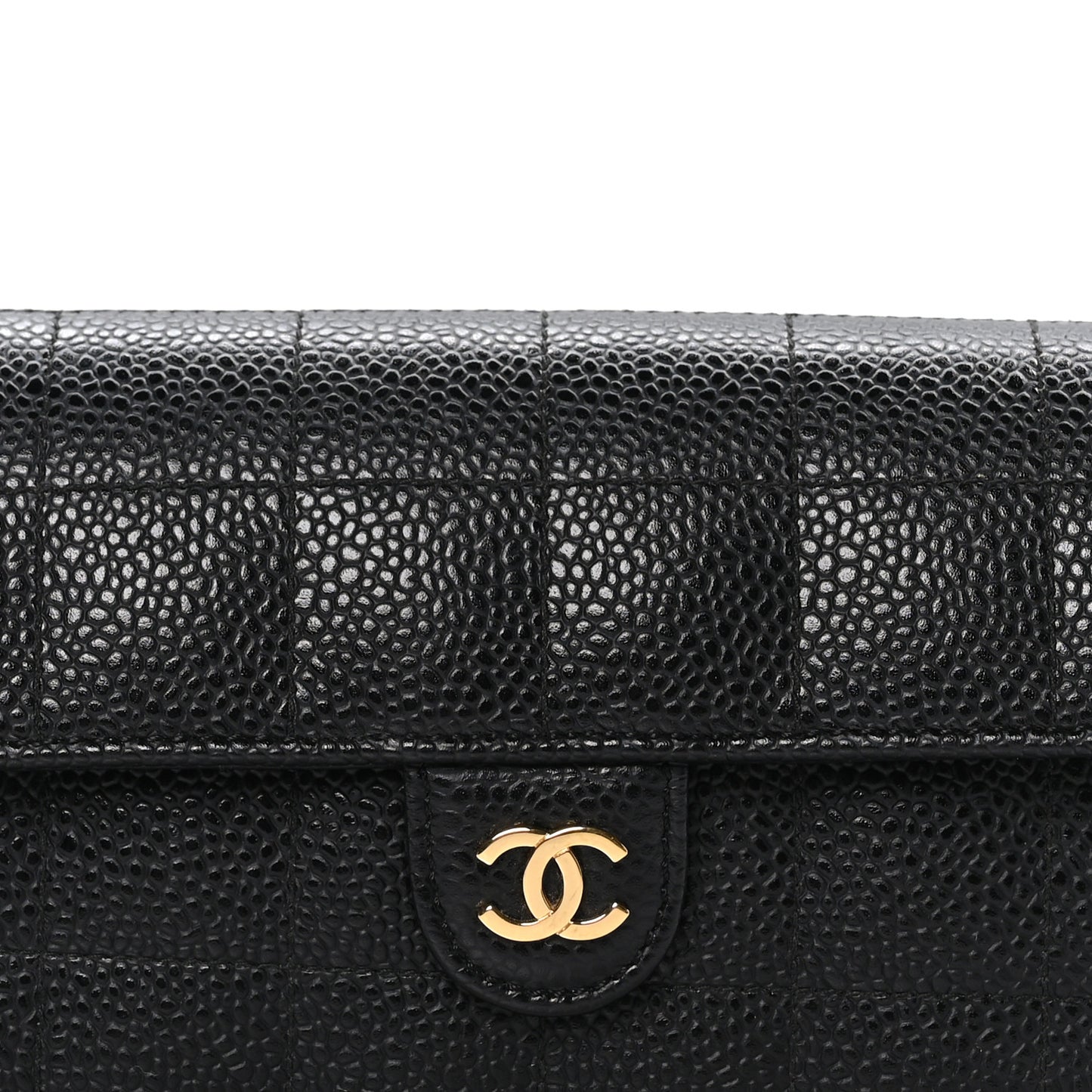 Caviar Chocolate Bar Quilted Flap Waist Belt Bag 90 36 75 30 Black