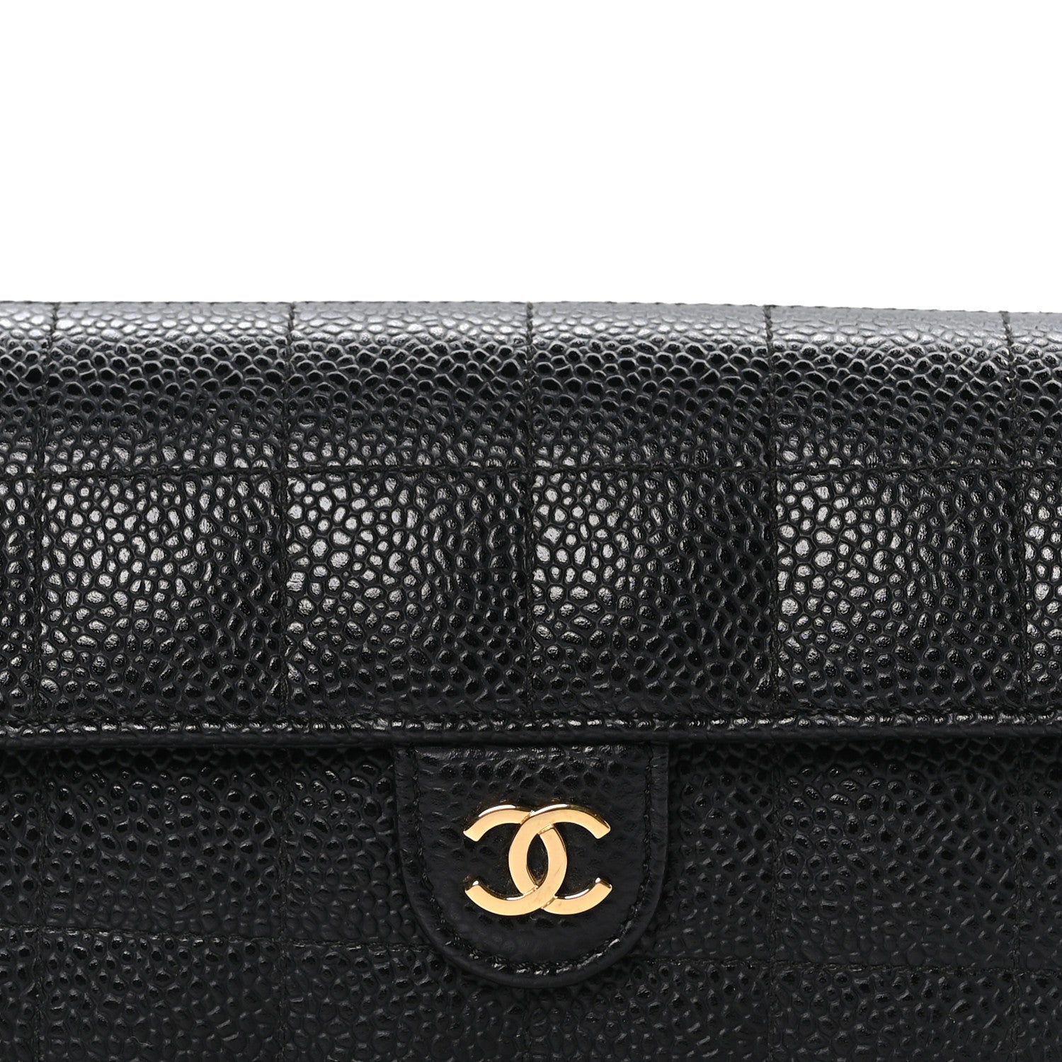 Chanel Caviar Chocolate Bar Quilted Flap Waist Belt Bag 90 36 75 30 Black 8 of 10