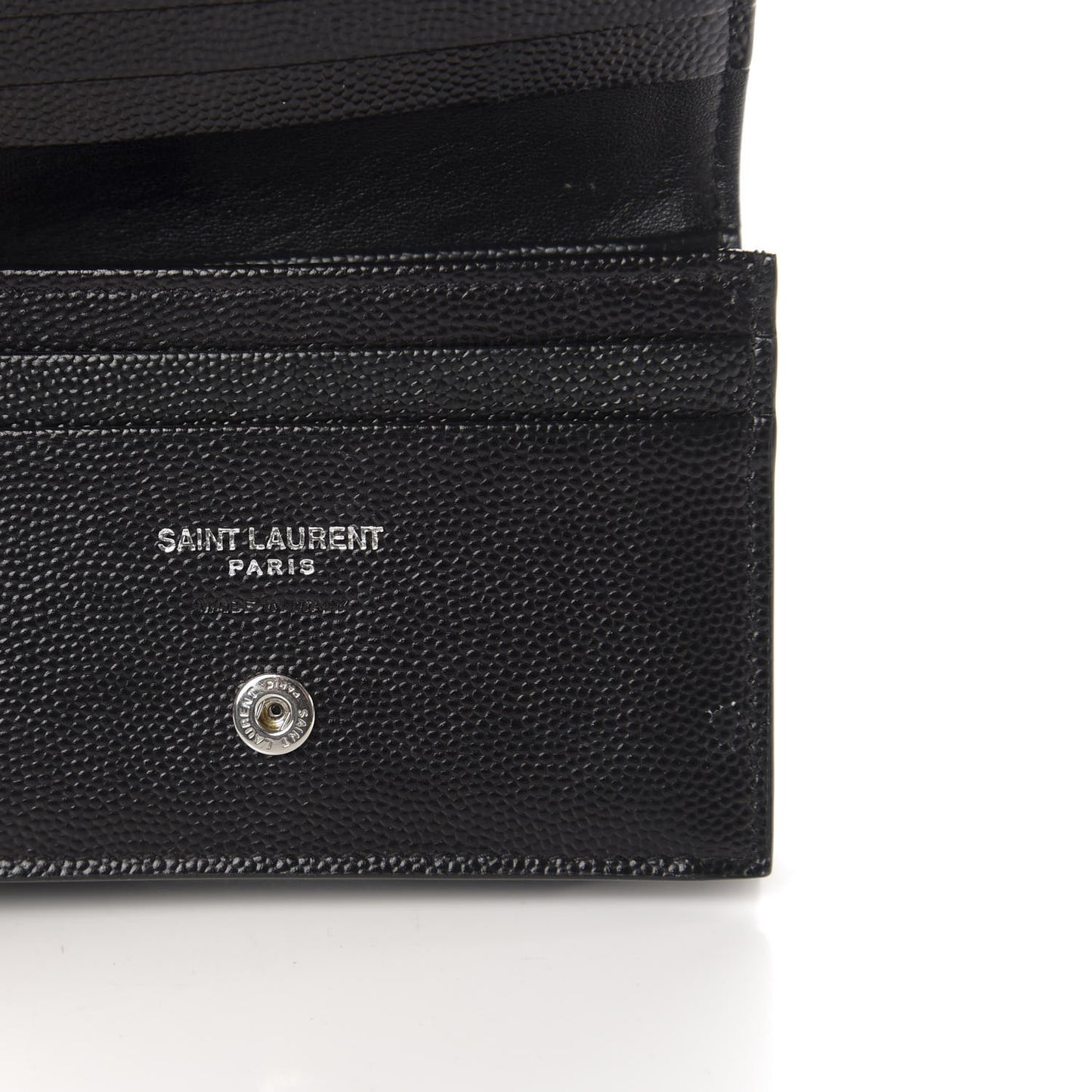 Grain De Poudre Matelasse Chevron Monogram Card Case Black