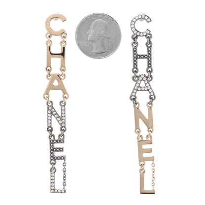 Chanel Crystal Pearl Chanel Bright Young Things Earrings Gold Ruthenium 2 of 5