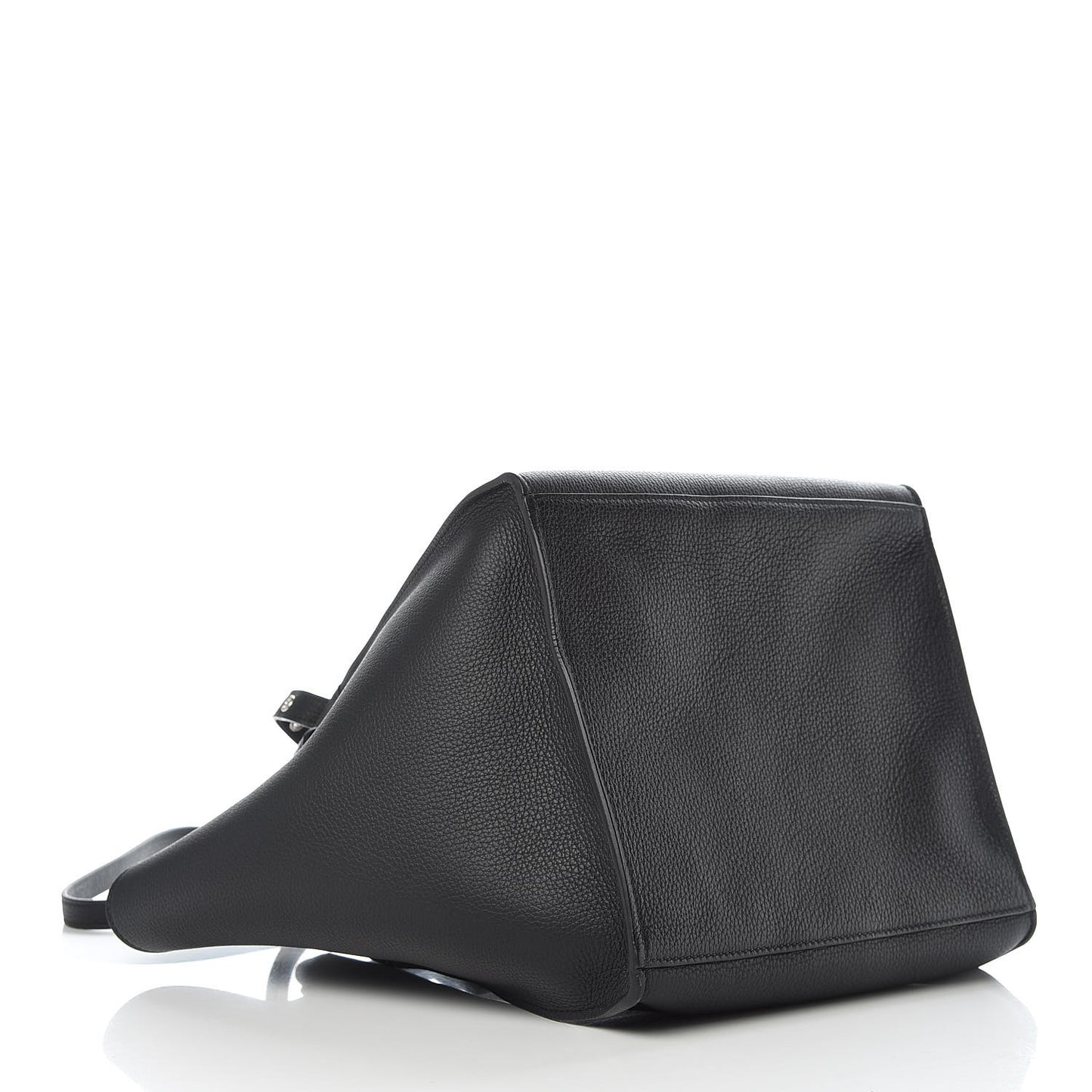 Supple Grained Calfskin Small Big Bag Black