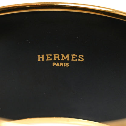 Hermes Enamel Printed Stripes Extra Wide Bracelet 70 4 of 5