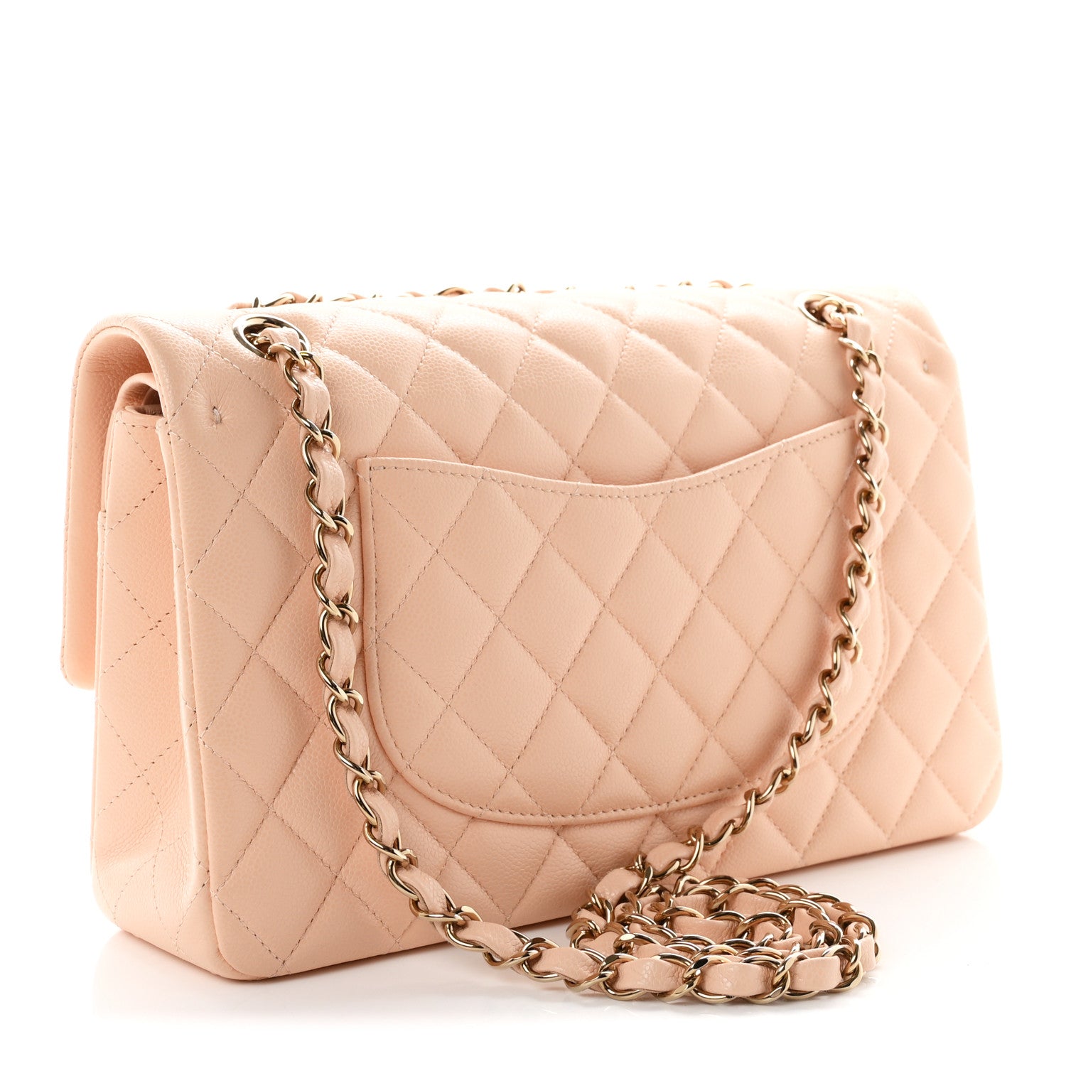 Chanel Caviar Quilted Medium Double Flap Light Pink 2 of 9