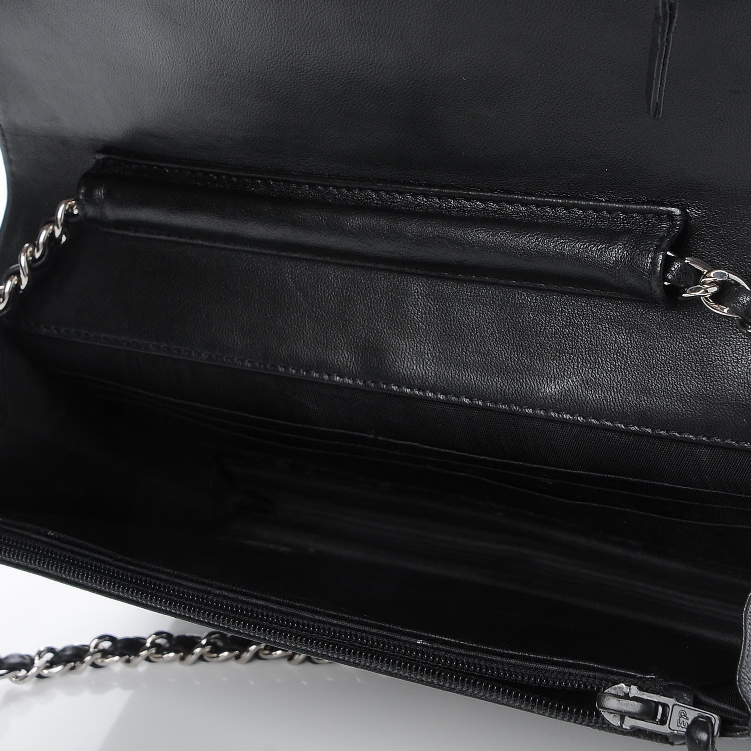 Chanel Caviar Timeless CC Wallet On Chain WOC Black 5 of 9