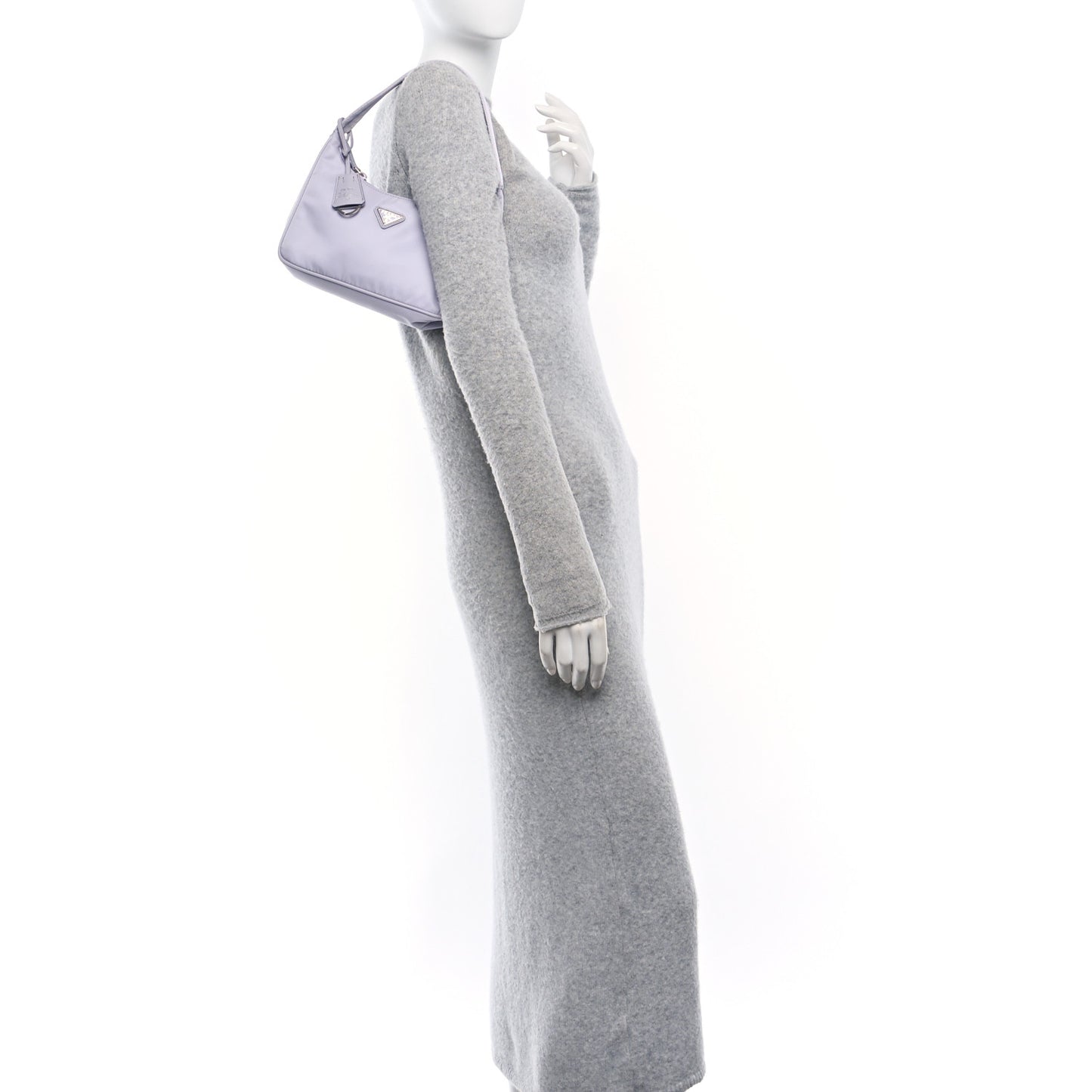 Tessuto Nylon Saffiano Mini Re-Edition 2005 Bag Purple