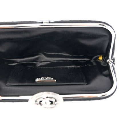 Chanel Satin Chevron Quilted Clutch Black 5 of 8