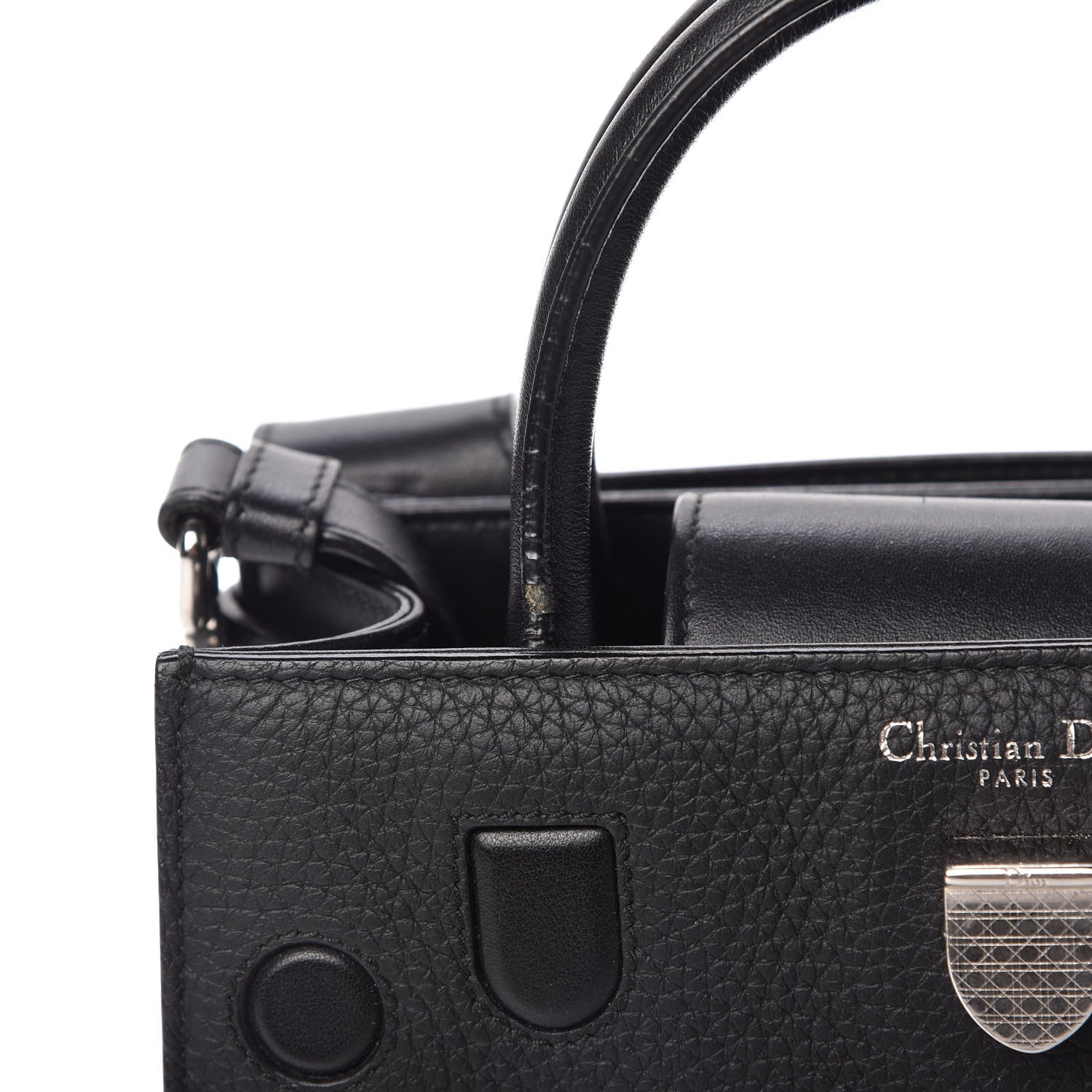 Christian Dior Grained Calfskin Mini Diorever Flap Black 10 of 13