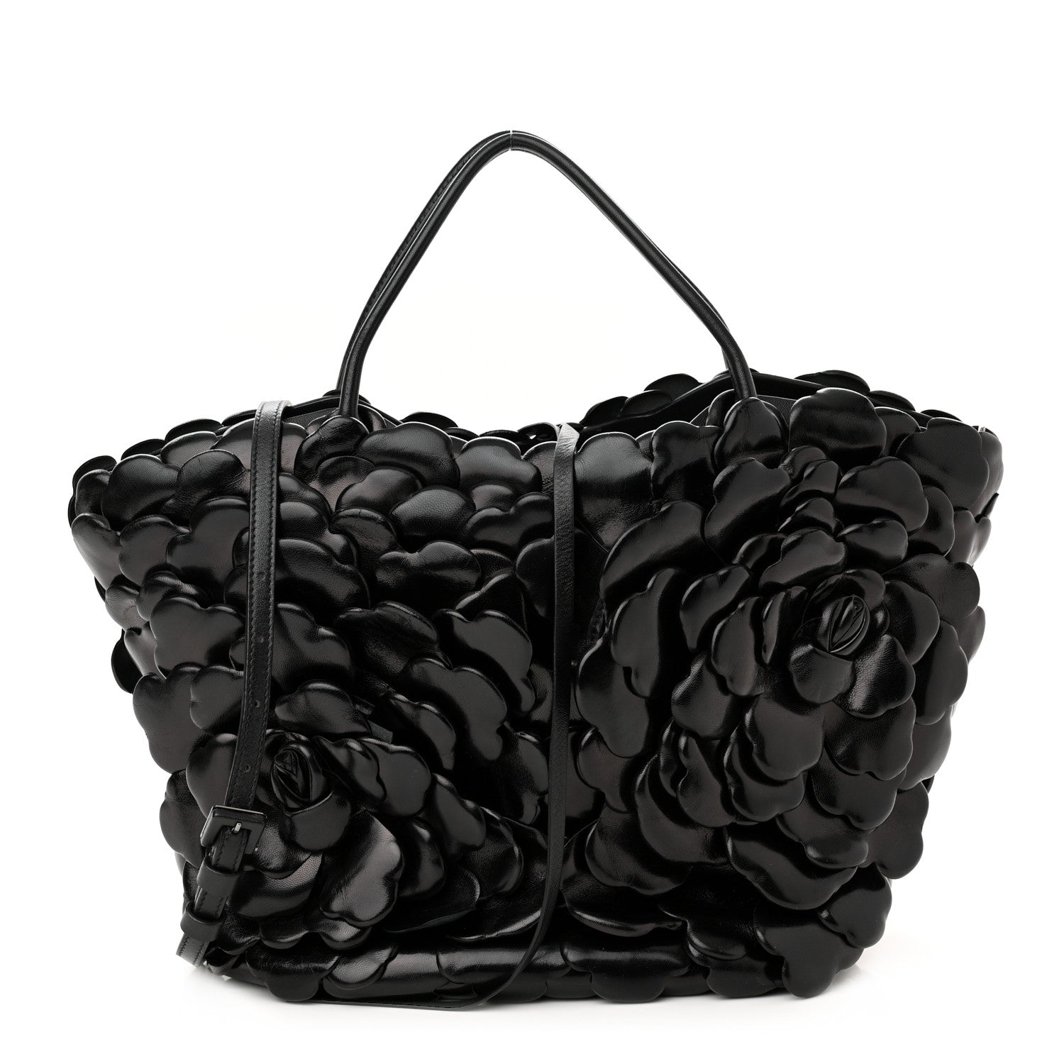 Valentino Garavani Nappa Atelier 03 Rose Edition Small Top Handle Bag Black 1 of 9