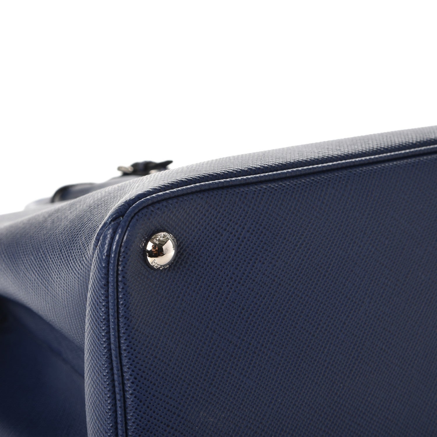 Prada Saffiano Cuir Twin Tote Bleuette 10 of 11