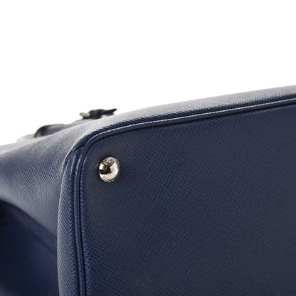 Prada Saffiano Cuir Twin Tote Bleuette 10 of 11