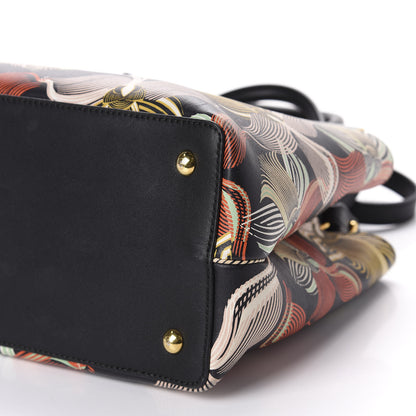 Fendi Calfskin Orchid Petite 2Jours Tote Black Multicolor 8 of 10