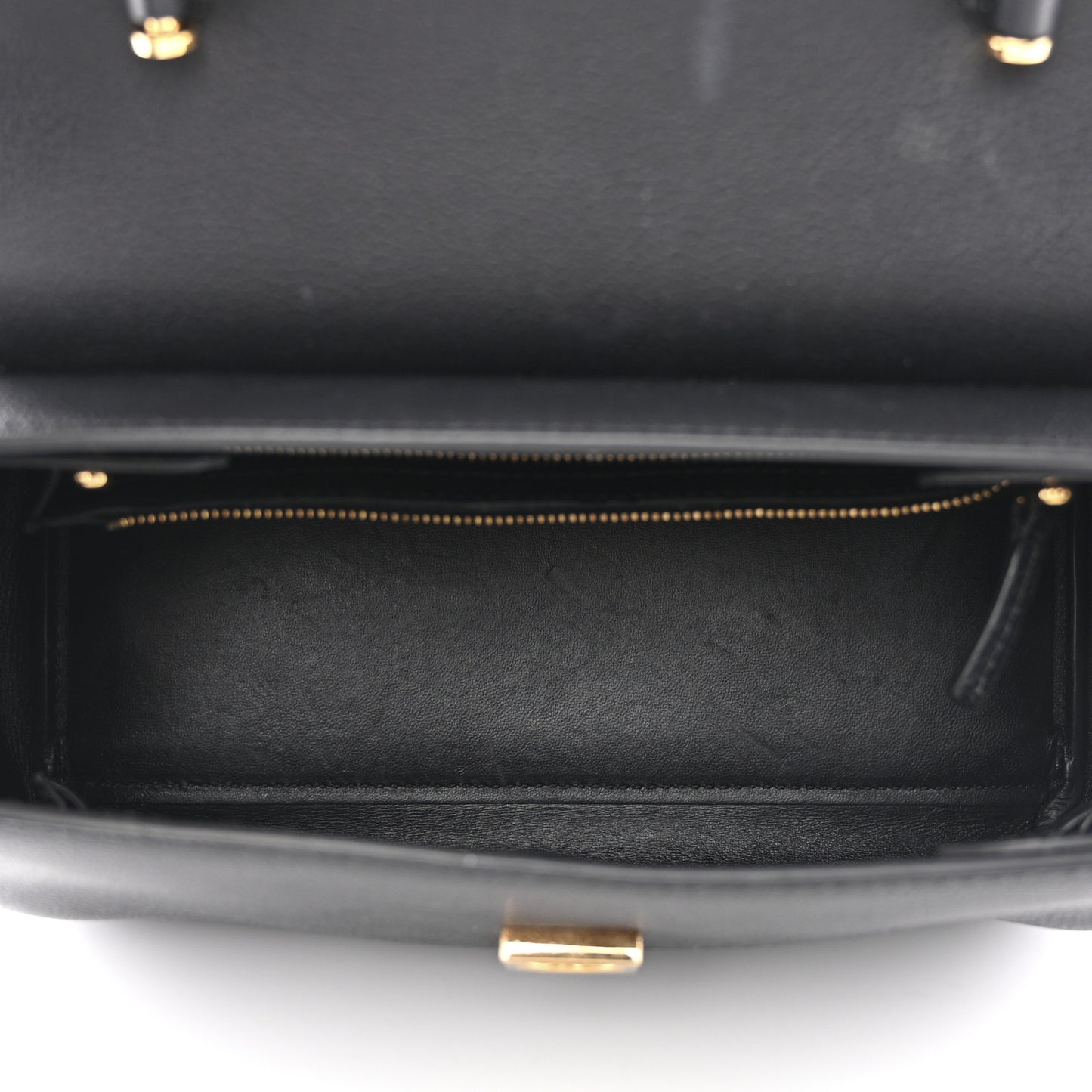Grained Calfskin La Medusa Top Handle Bag Black Black