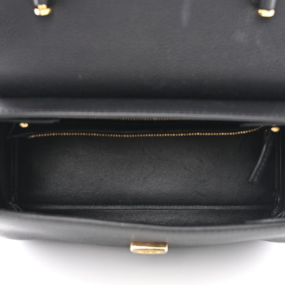 Versace Grained Calfskin La Medusa Top Handle Bag Black Black 5 of 11