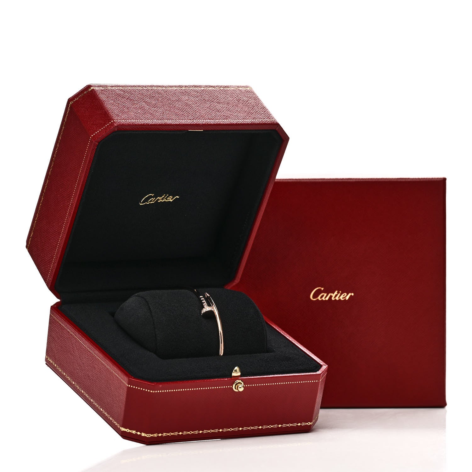 Cartier 18K Pink Gold Diamond Small Juste Un Clou Bracelet 17 5 of 5