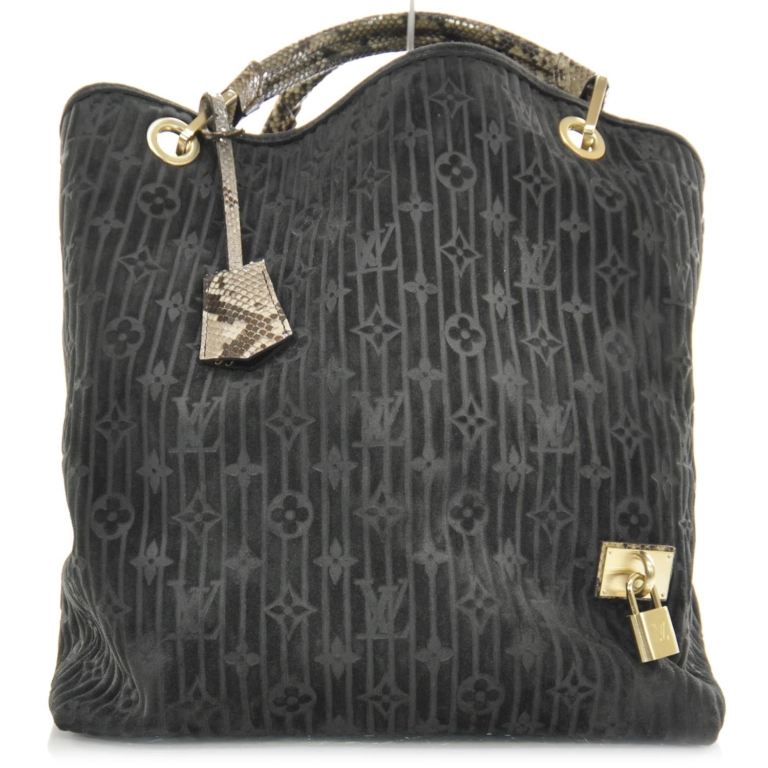 Louis Vuitton Suede Python Monogram Whisper GM Khol 1 of 8