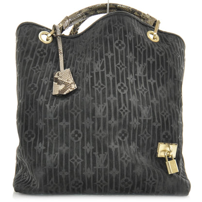 Louis Vuitton Suede Python Monogram Whisper GM Khol 1 of 8