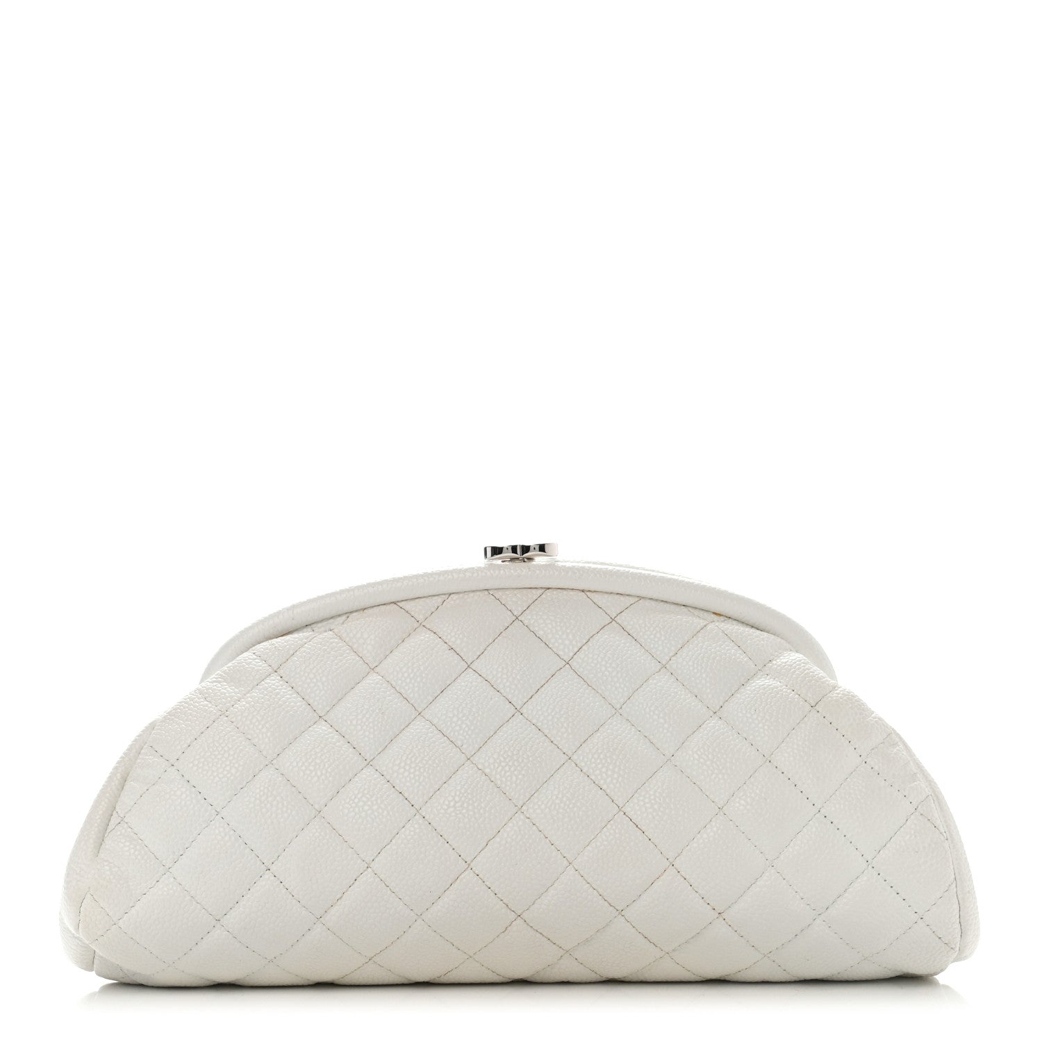 Chanel Caviar Quilted Timeless Clutch White 1 of 16