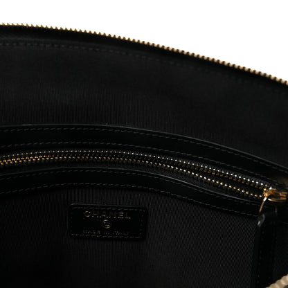 Chanel Lambskin Metallic Calfskin Quilted Crocodile Embossed Clutch 2.55 Reissue Cosmetic Case Gold 6 of 6