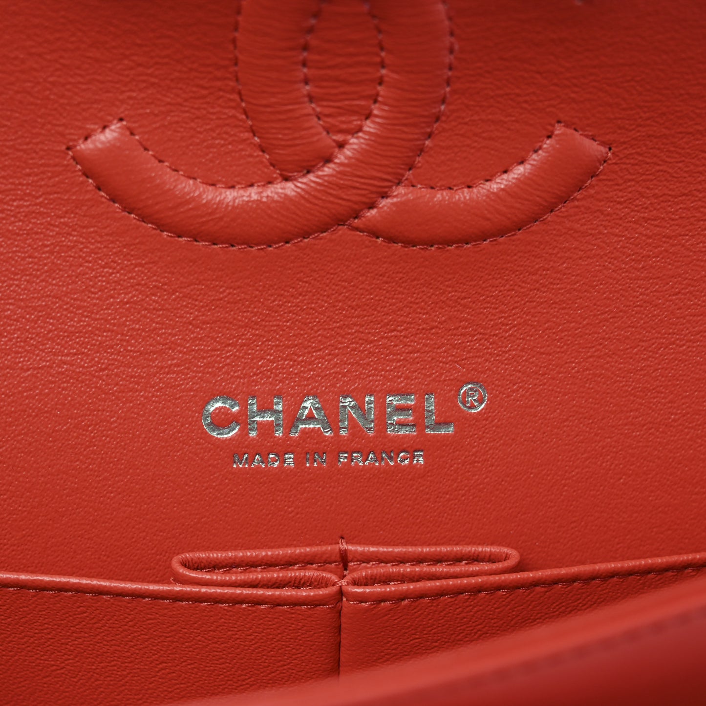 Lambskin Quilted Medium Double Flap Red