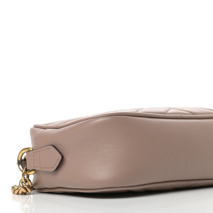 Gucci Calfskin Matelasse Mini GG Marmont Chain Shoulder Bag Porcelain Rose 8 of 10
