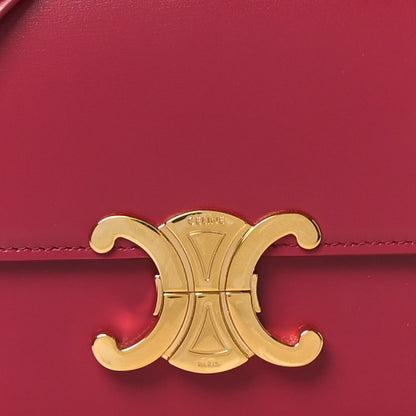 Celine Shiny Calfskin Teen Triomphe Carmin 7 of 9