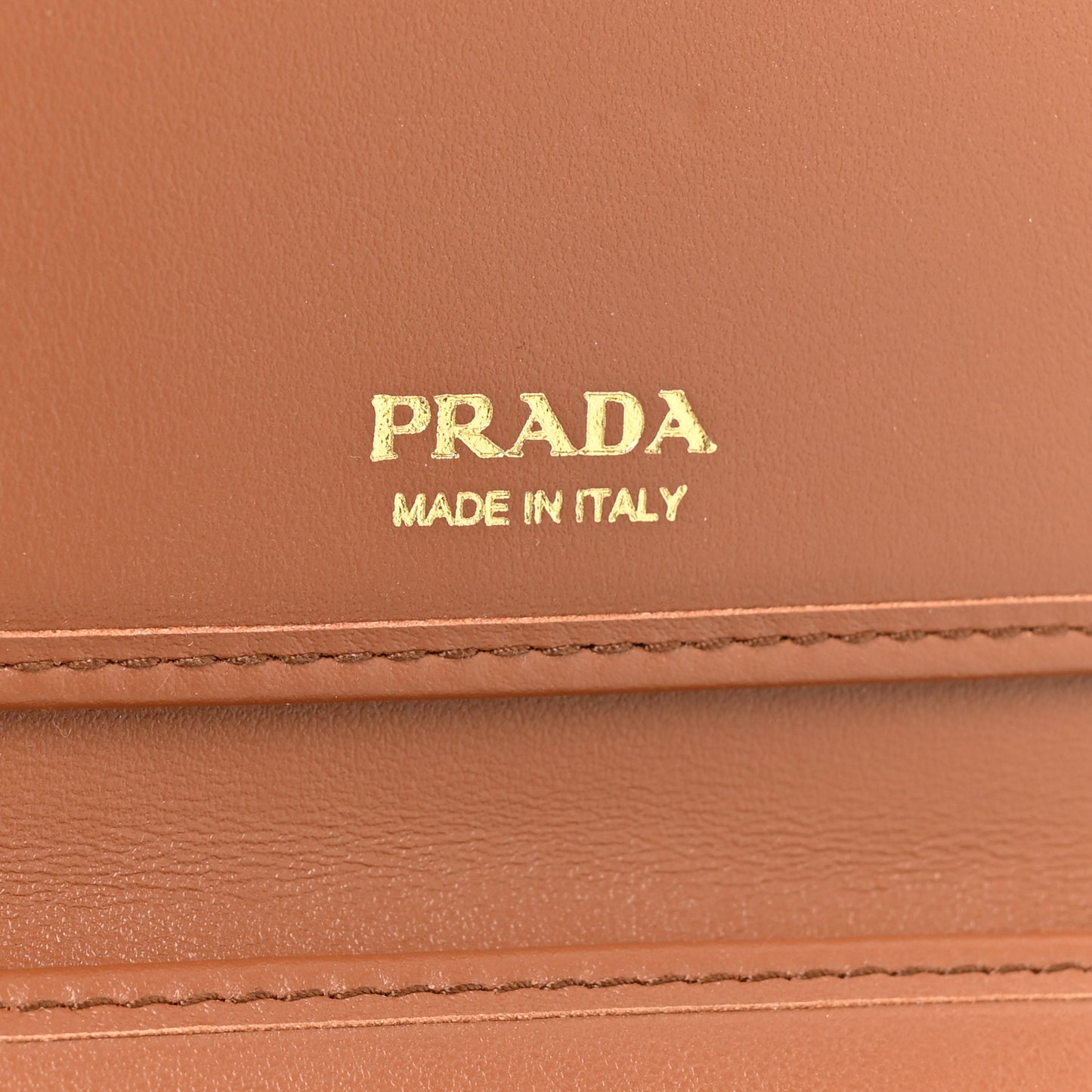 Calfskin Small Triangle Wallet Cognac