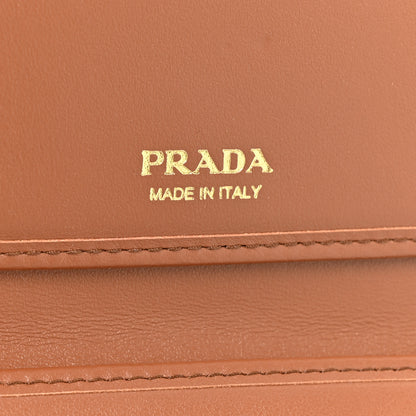 Prada Calfskin Small Triangle Wallet Cognac 6 of 10