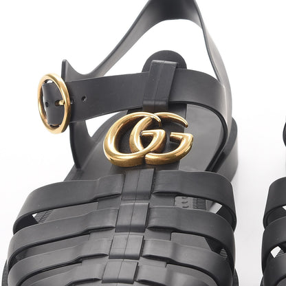 Gucci Rubber Mens Buckle Strap Sandals 8 Black 9 of 11