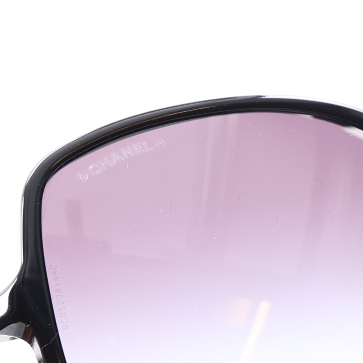 Acetate Metal Lambskin Square Chain Sunglasses 5210-Q-A Black Pink