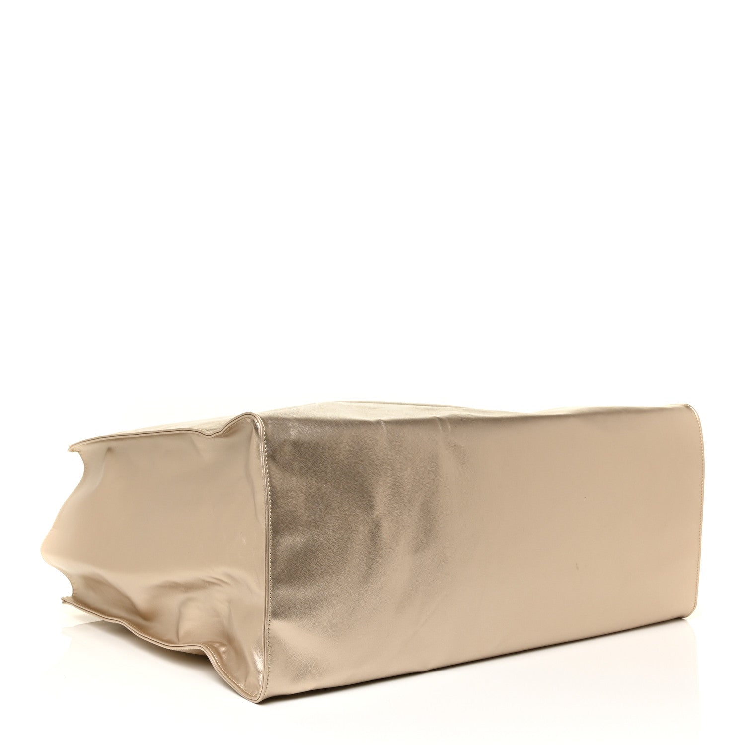 Telfar Metallic Vegan Leather Large Shopping Bag Gold 4 of 22