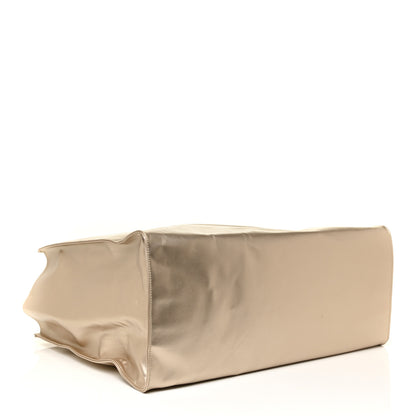 Telfar Metallic Vegan Leather Large Shopping Bag Gold 4 of 22