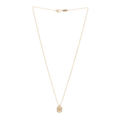 Harry Winston 18K Yellow Gold Diamond HW Logo Pendant Necklace 3 of 4