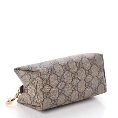Gucci Soft GG Supreme Monogram Calfskin Small Ophidia Cosmetic Case Beige Ebony Hibiscus Red 4 of 8