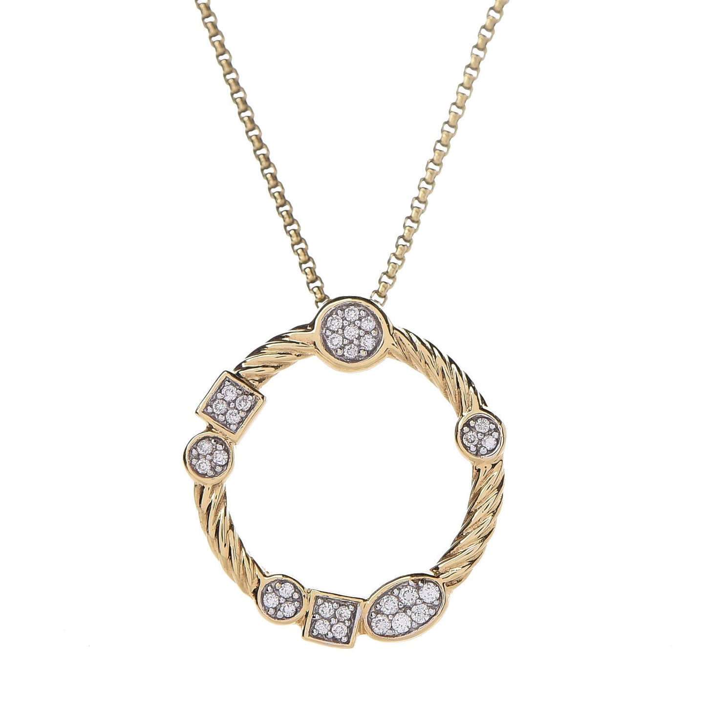 18K Yellow Gold Diamond Confetti Necklace