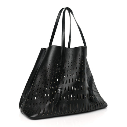 Alaia Calfskin Laser Cut Mina 32 Bag Black 4 of 9