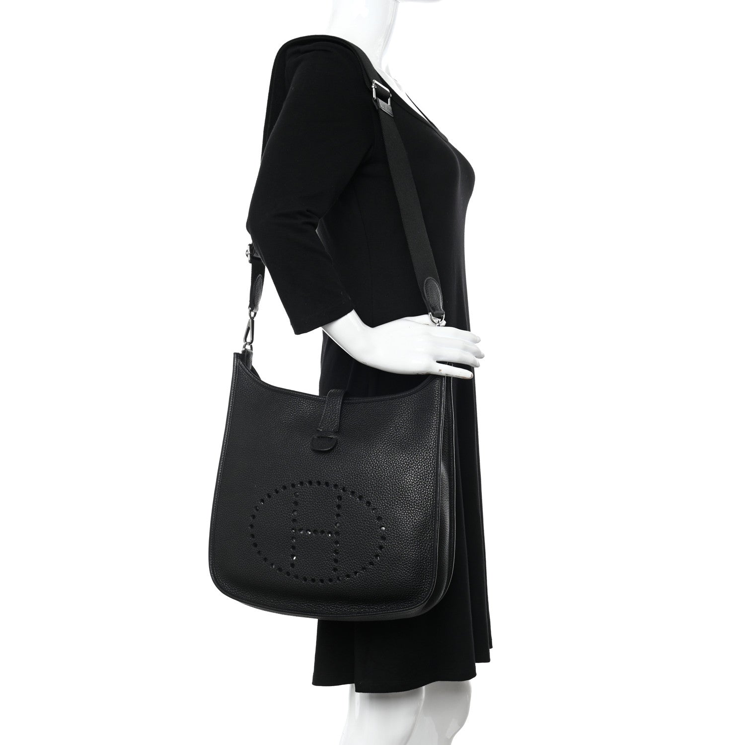 Hermes Taurillon Clemence Evelyne III GM Black 2 of 14