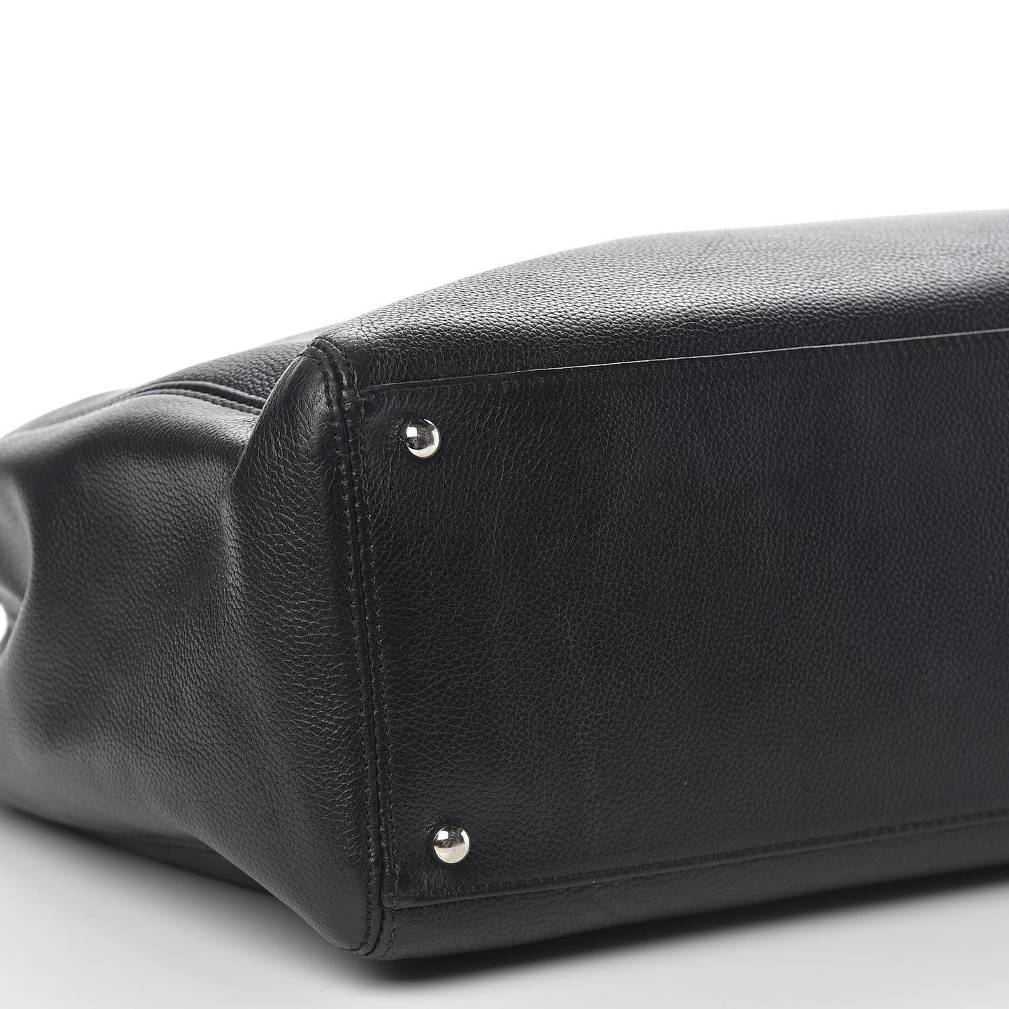 Calfskin Cerf Shopper Tote Black