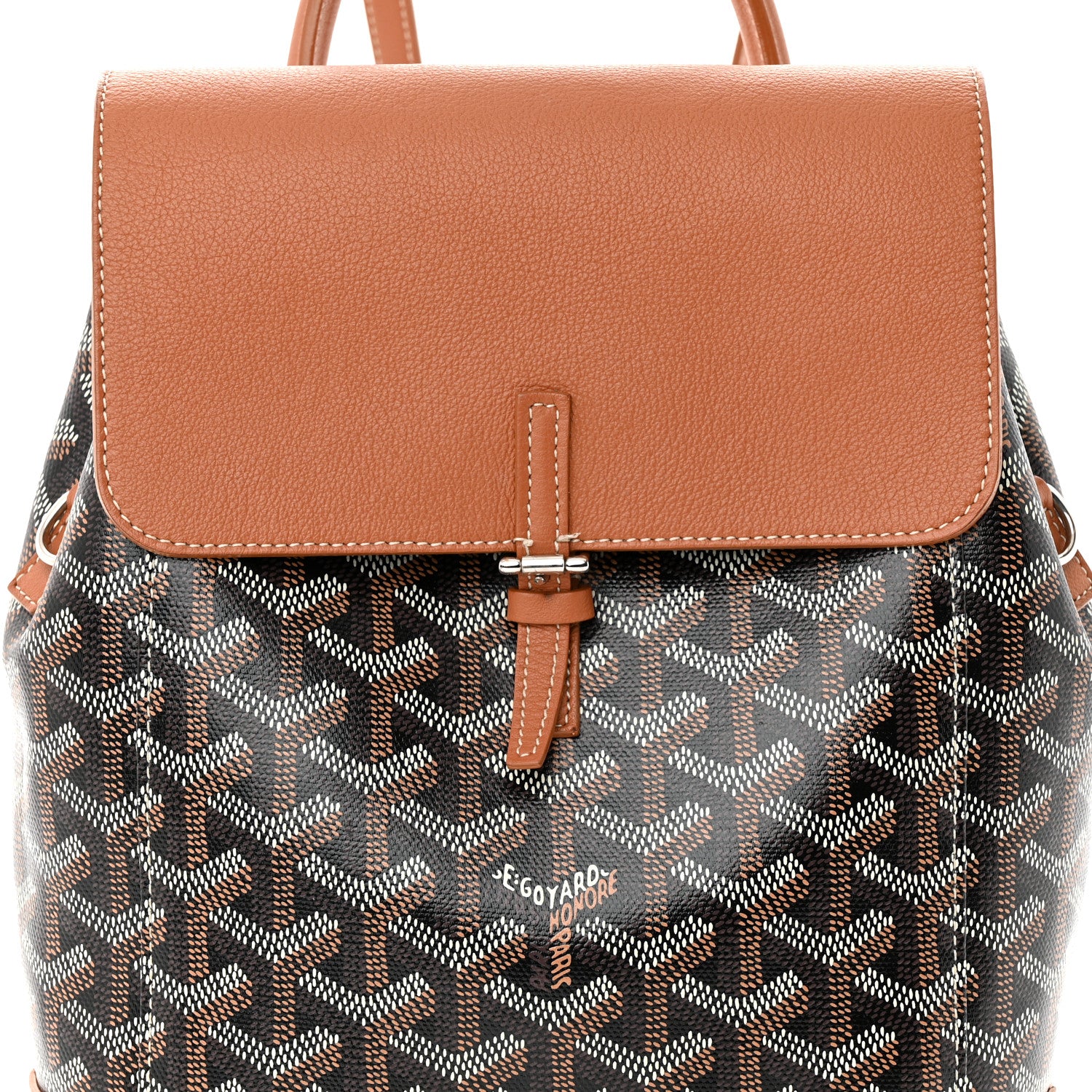 Goyard Goyardine Calfskin Mini Alpin Backpack Black Gold 7 of 9