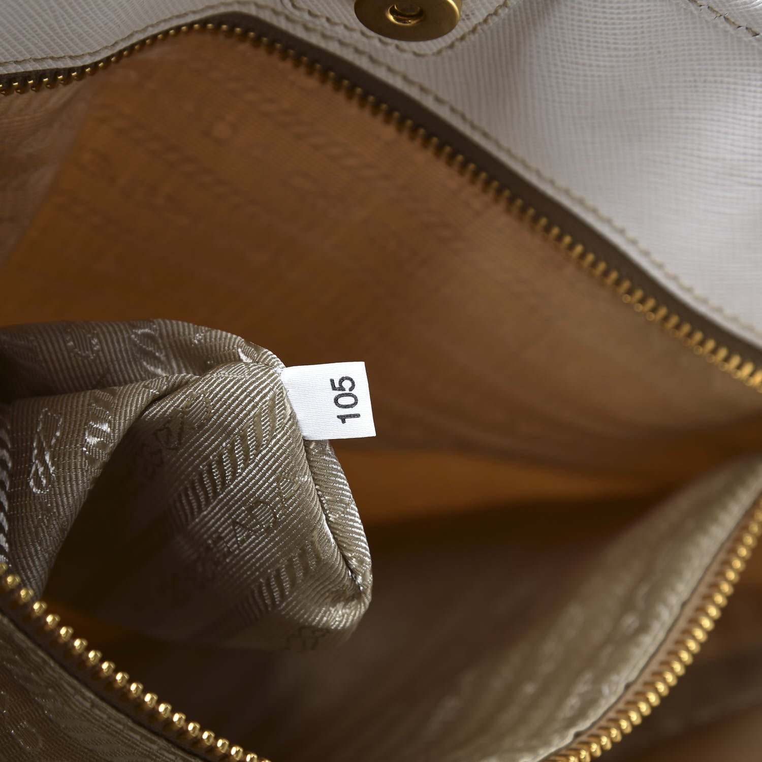 Prada Tessuto Nylon Oro Tote White 6 of 11
