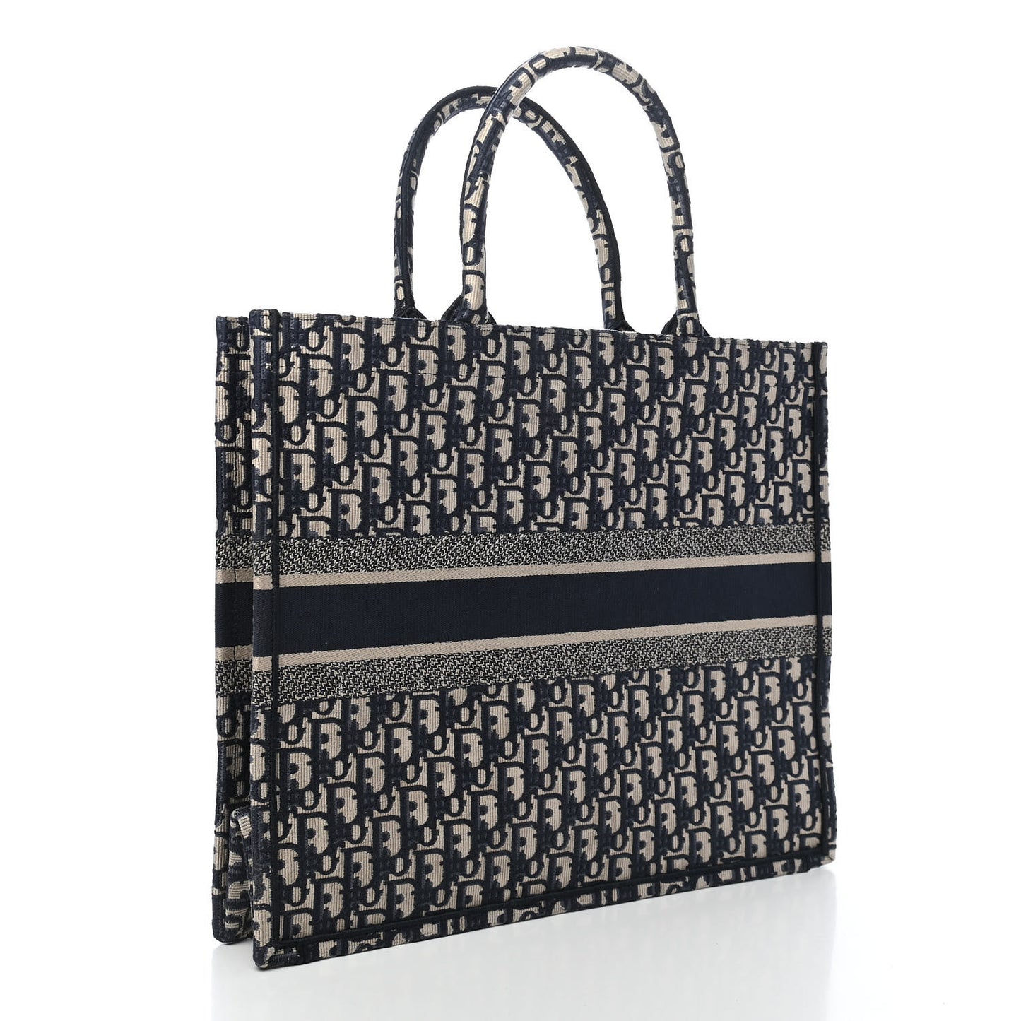 Oblique Book Tote Blue Multicolor