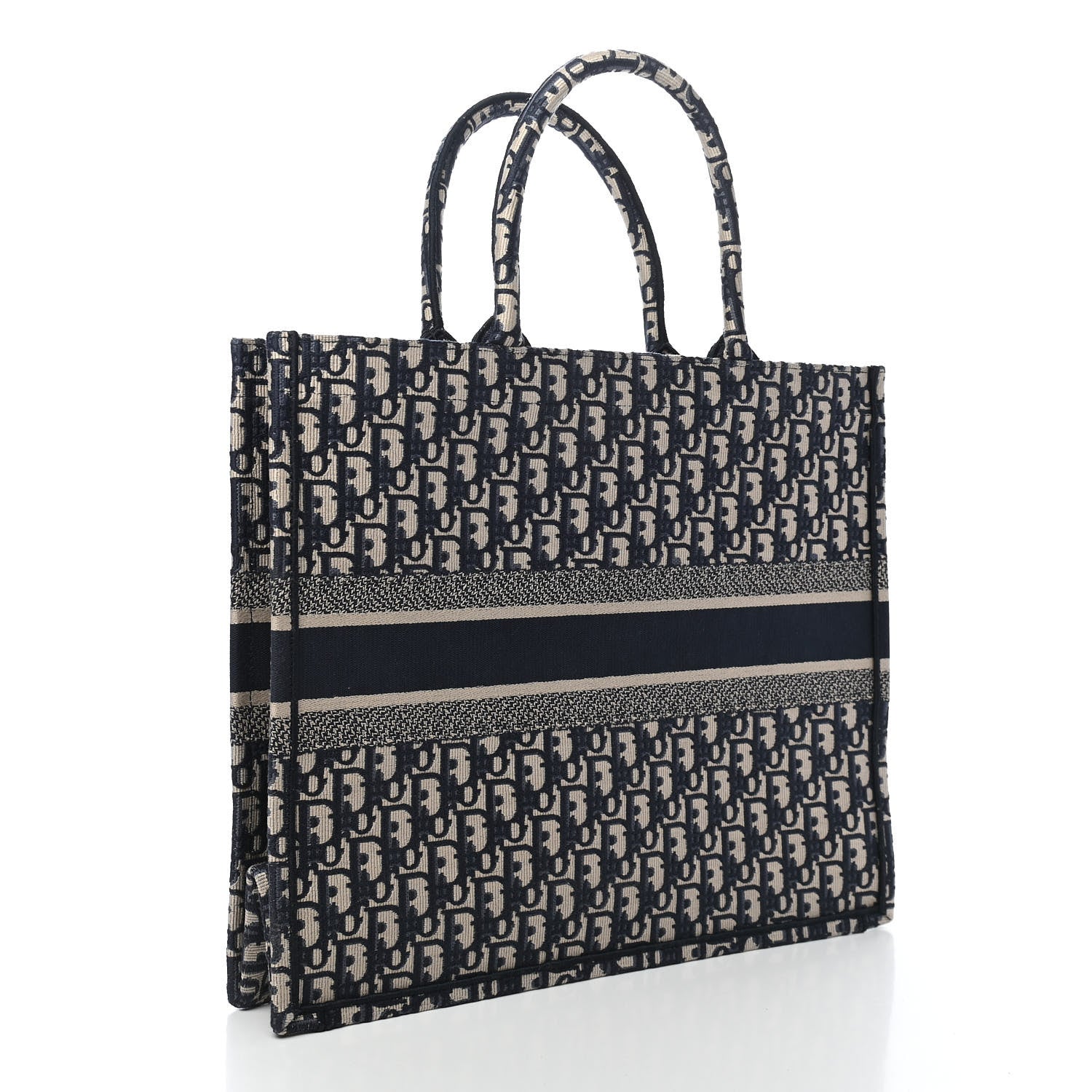 Christian Dior Oblique Book Tote Blue Multicolor 3 of 9