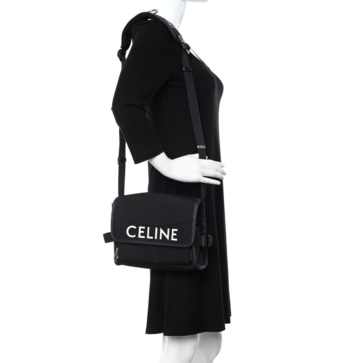Canvas Small Trekking Messenger Bag Black